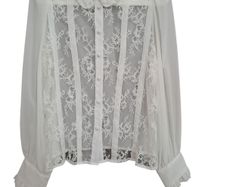 Zara romantic lace and ruffled Blouse