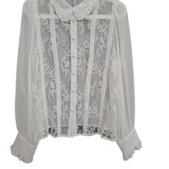 Zara romantic lace and ruffled Blouse