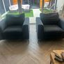 20E Navy blue sofa and 2 arm chairs Image 2