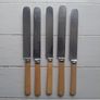Large 8 1/4" Faux Bone Handle Butter Knives Image 2