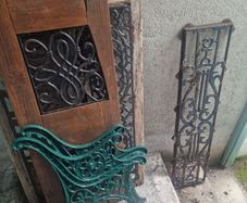 cast iron bench