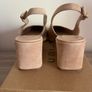 Unisa beige sling back suede shoes Image 4