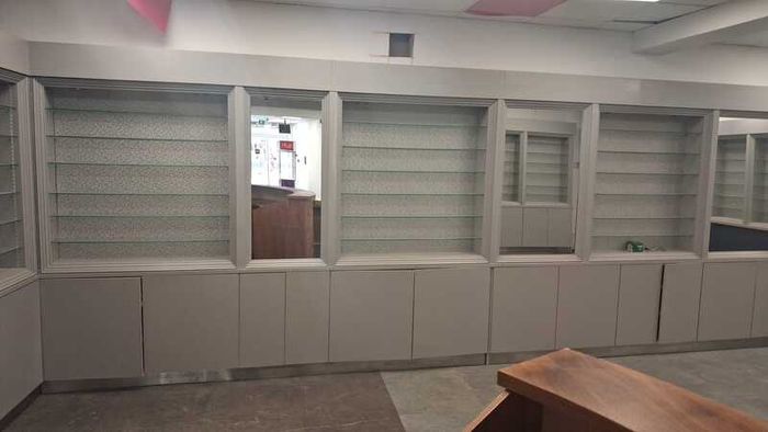 Commercial Retail Display Cabinets and Shelving Units with Storage