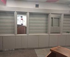 Commercial Retail Display Cabinets and Shelving Units with Storage