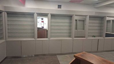 Commercial Retail Display Cabinets and Shelving Units with Storage