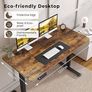 SALE Electric Standing Desk Height Adjustable 120x60cm Sit to Stand Desk Stand up Desk Computer Work Desk for Home Office Black Frame/Rustic Brown Table Top Image 3