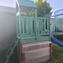 Childrens kids Outdoor Playset. Swings, Slide, Playhouse & Storage Image 3