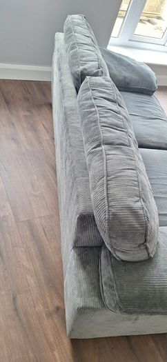 3 seater couch with pouffe