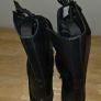 Black Leather Biker Boots Size 5 Image 3