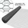 Chicken Wire Mesh Roll, PVC Coated Hexagonal Wire Mesh Fencing, Wire Poultry Netting, 1m x 50m, Hole Size: 13mm, Grey Image 2