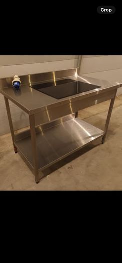 Stainless Table w Induction Hob