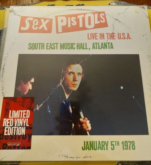 SEALED/NEW.    RED vinyl -  Sex Pistols - Live in the USA vinyl LP- Atlanta,  January 5,  1978