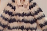 Billie blush designer Faux fur jacket