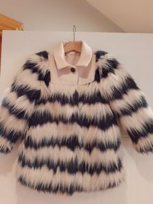 Billie blush designer Faux fur jacket