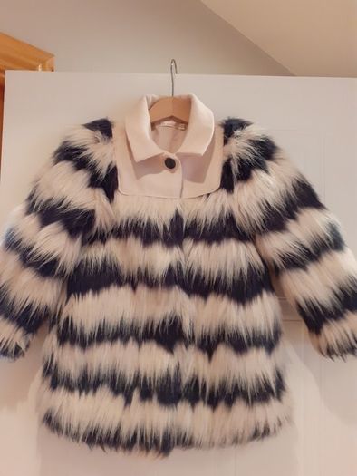 Billie blush designer Faux fur jacket