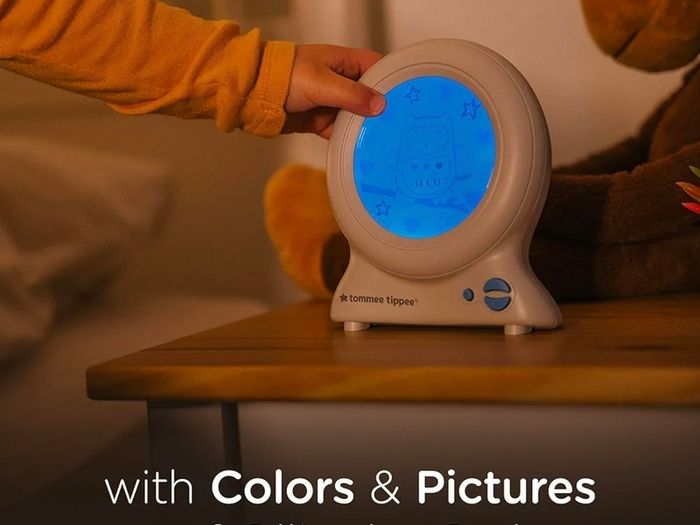 Tommee Tippee Groclock Sleep Trainer Clock, Alarm Clock and Nightlight for Young Children, USB-Powered