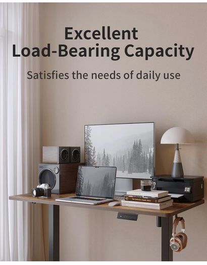 Electric Standing Desk Height Adjustable For Gaming and Computer, 120 x 60cm Sit Stand