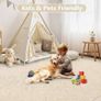 Rugs Living Room 120x170 cm, Beige Rug Non Slip Geometric Carpet, Fluffy Shaggy Area Rugs for Bedroom Lounge Kids Office Image 6
