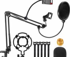 mic stand Mic Arm Desk Adjustable Suspension Boom Scissor Other Mics For Professional Streaming,Microphone Stand (Color : Black)