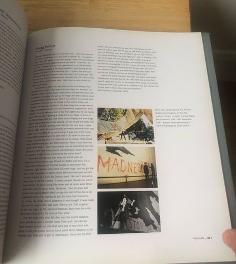 U2 Show: The Art of Touring Large Hardcover Book (2004)