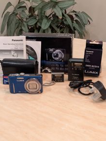 Panasonic Lumix TZ20 Blue 14.1MP Leica 16x Zoom Digital Camera Boxed Complete Set