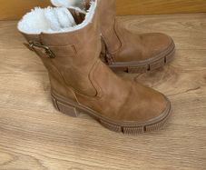 kids Stylish Brown Faux Fur-Lined Boots