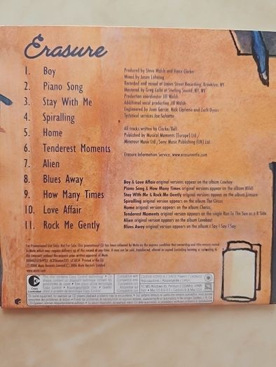 Erasure CD (Promo) - Union Street