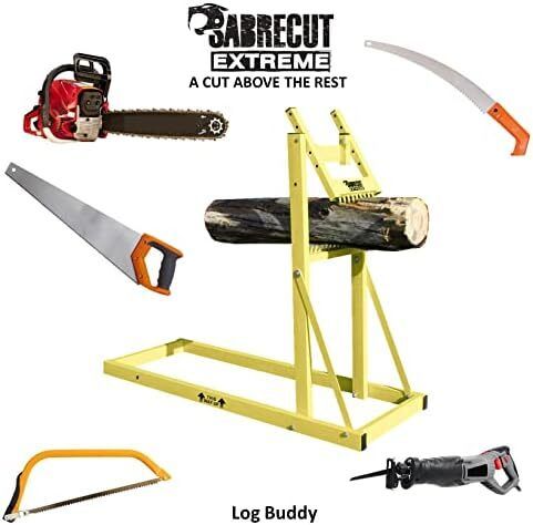 Folding Log Buddy Log Saw Horse Smart Holder Bench Chainsaw Pruning Lopping Cutting Holder Garden Heavy Duty