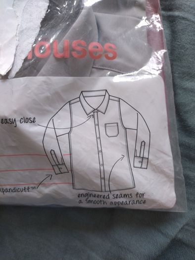 M & S grey blouses, 2 in packet, 8-9 yrs