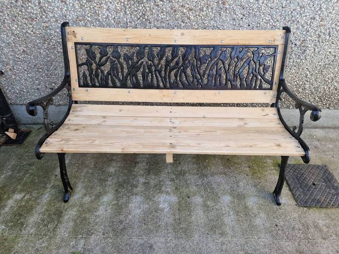 Cast iron garden bench