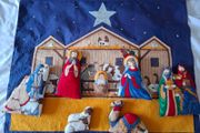 Vintage Nativity Wall Hanging (Handmade)