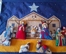 Vintage Nativity Wall Hanging (Handmade)
