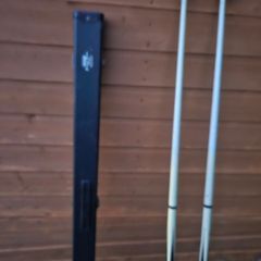 Pool cue rest bridge and box