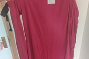 BNWT long sleeve wine red cold shoulder dress by Very size UK12 EU40 Postage included