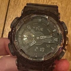Men's Casio G-Shock Black Translucent Digital Dial Watch GA110SKE
