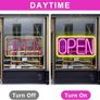 Neon Open Signs, 16.5x 9 Ultra Bright Open Sign, Neon Open Sign with ON/OFF Switch, Electric Light Up Sign for Shop, Stores, Salons, Parties, Window, Restaurant (Pink&Yellow) Image 5
