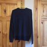 BNWT Mens Navy Blue Lambswool Jumper M includes postage Image 2