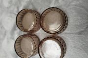 Vintage 70s Arcopal French Smoked Glass Ramekins
