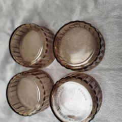 Vintage 70s Arcopal French Smoked Glass Ramekins