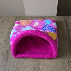Large Guinea pig tunnel wired - pink hearts