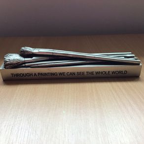 Painters Quote ornament " Though a Painting we can see the whole World " Art Teacher Gift