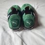 puma canvas eco ortholite trainers size 11 green/white in great condition Image 5