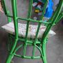 green rattan chair and cushion Image 5