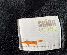Scion Living Charcoal Grey Mr Fox Soft Velvet Fleece Throw Blanket