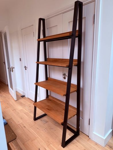 John Lewis ladder bookcase - Oak, metal, industrial style