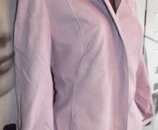 Karen Millen Dusky Pink Suede Effect Collarless Coat