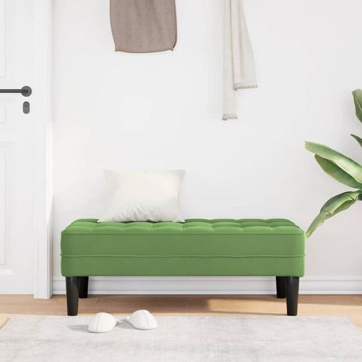 Bench Light green 113 x 57 x 39 cm Velvet
