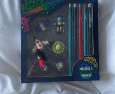 Smiggle- Space Station Eraser and Pencil Set