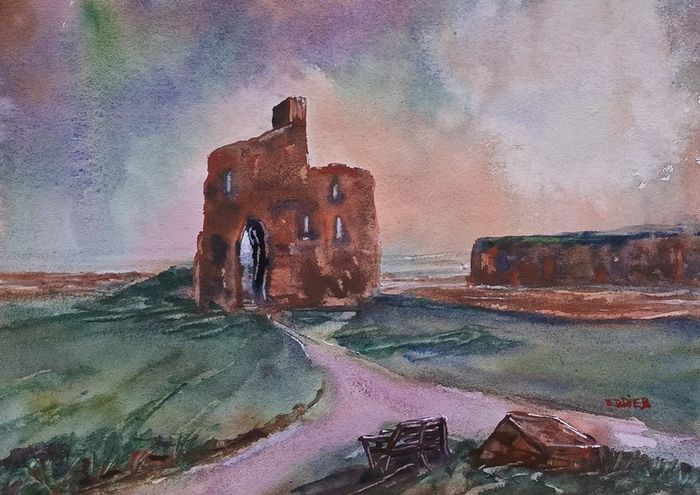 bundoran beach watercolour