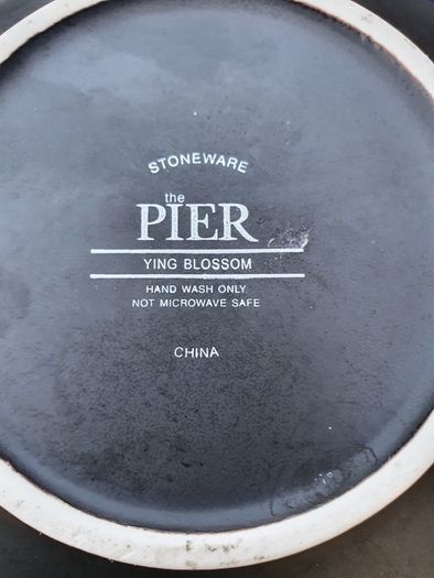 Pier 1 ...  Ceramic Stoneware Dinner Setting/... 3 Piece Setting  ..  (1) Soup/Cereal Bowl, (1) Side Plate, (1) Dinner Plate ..... (Have 2 Sets in Total at 14.00each Set)